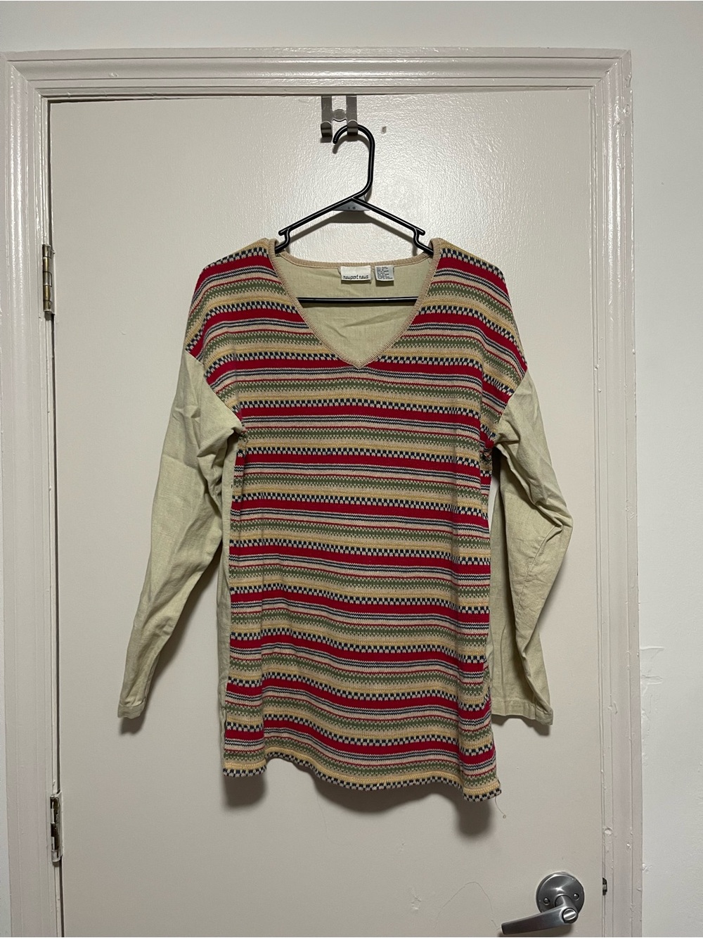 Newport News Cream V-Neck Sweater